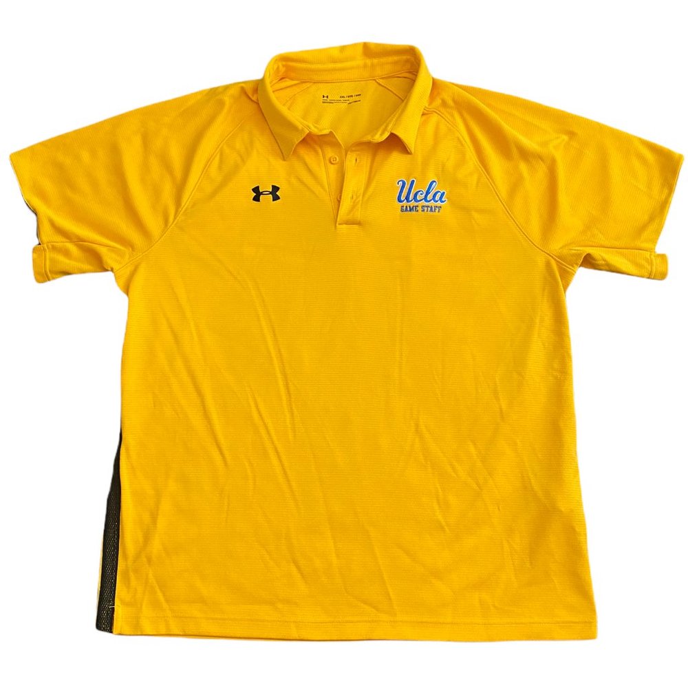 Under Armour UCLA Game Staff Embroidered Yellow Polo Shirt size 2XL